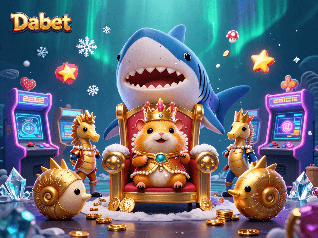 Dabet offers dynamic gaming thrills with a vivid underwater scene featuring unique casino elements.