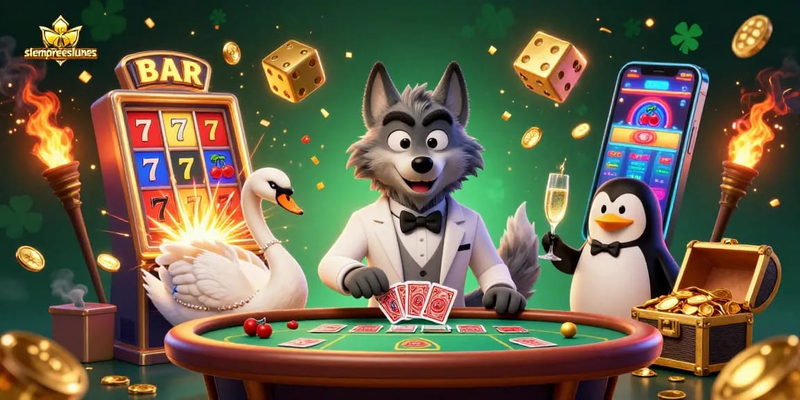 Experience excitement at siempreeslunes with a vibrant 3D casino scene showcasing jackpot wins and luxurious gaming.
