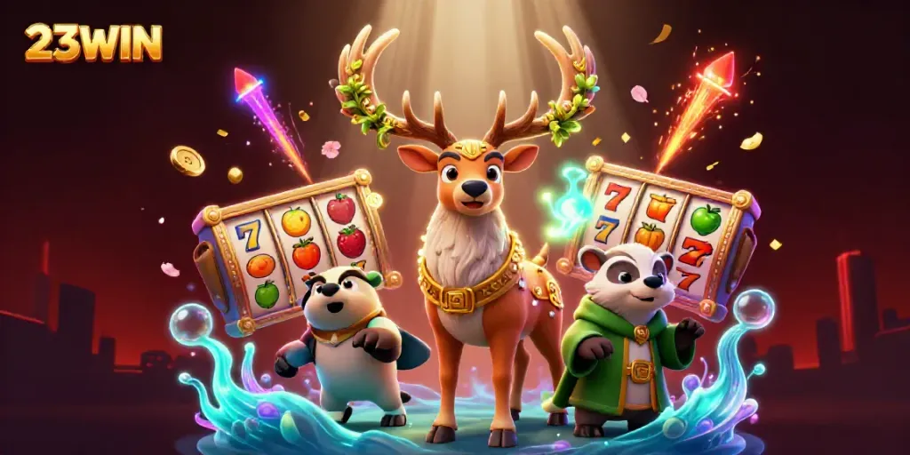 Experience immersive gaming at 23WIN with rich visuals and engaging characters in this vibrant scene.