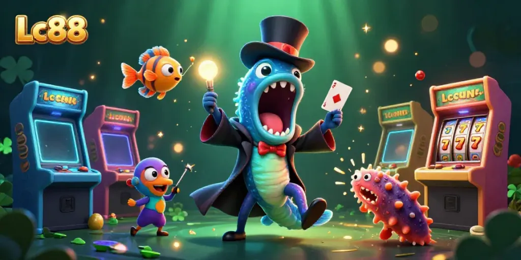 Experience Lc88's interactive casino magic with vibrant characters and rich details.
