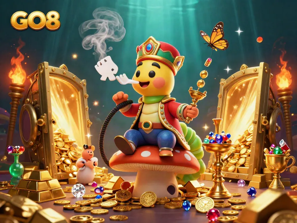 Engage with exciting GO8 casino games showcasing vibrant characters in a dynamic 3D scene