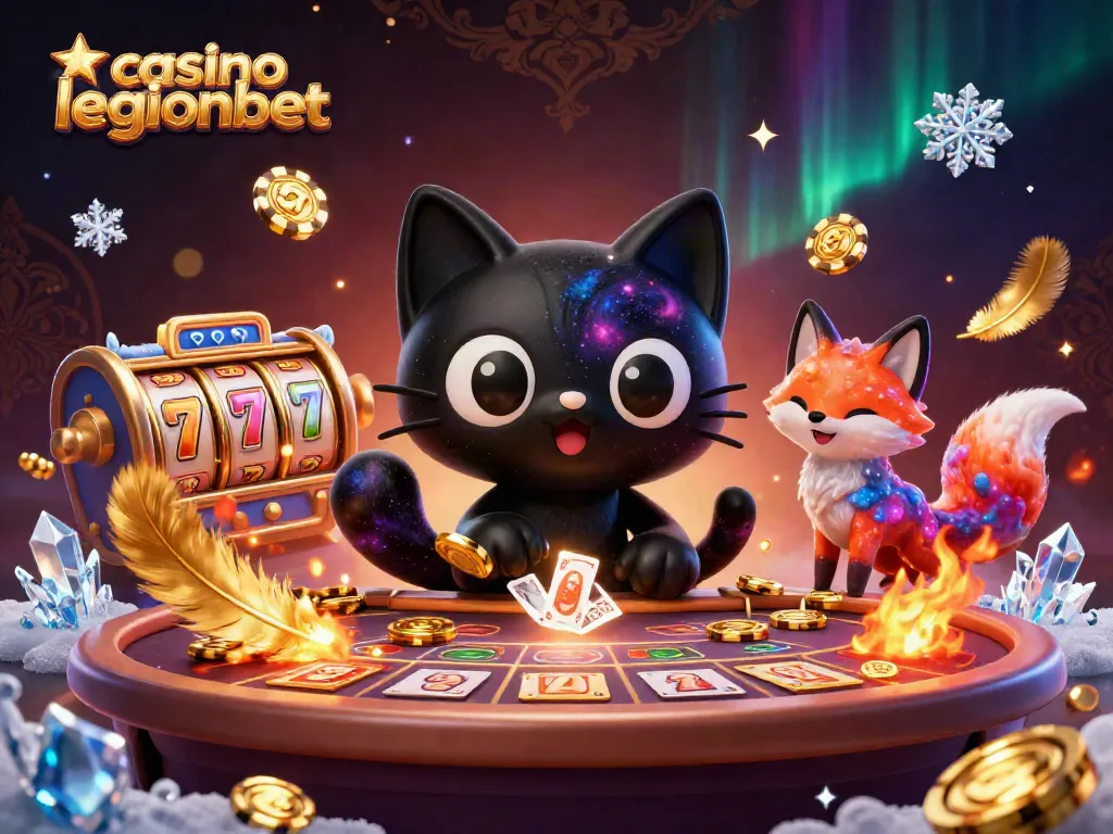 Engage with thrilling games at casino legionbet, featuring cosmic characters and vibrant casino elements.