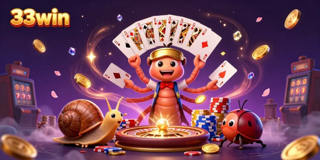 Experience thrilling moments at 33win with dynamic casino action and vibrant characters!