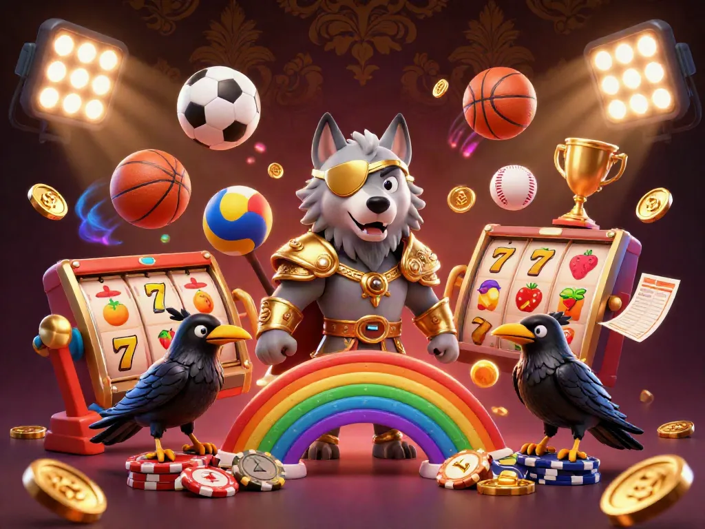 Experience the thrilling world of AE888 with Odin and his ravens amid casino treasures and dynamic slot gameplay.