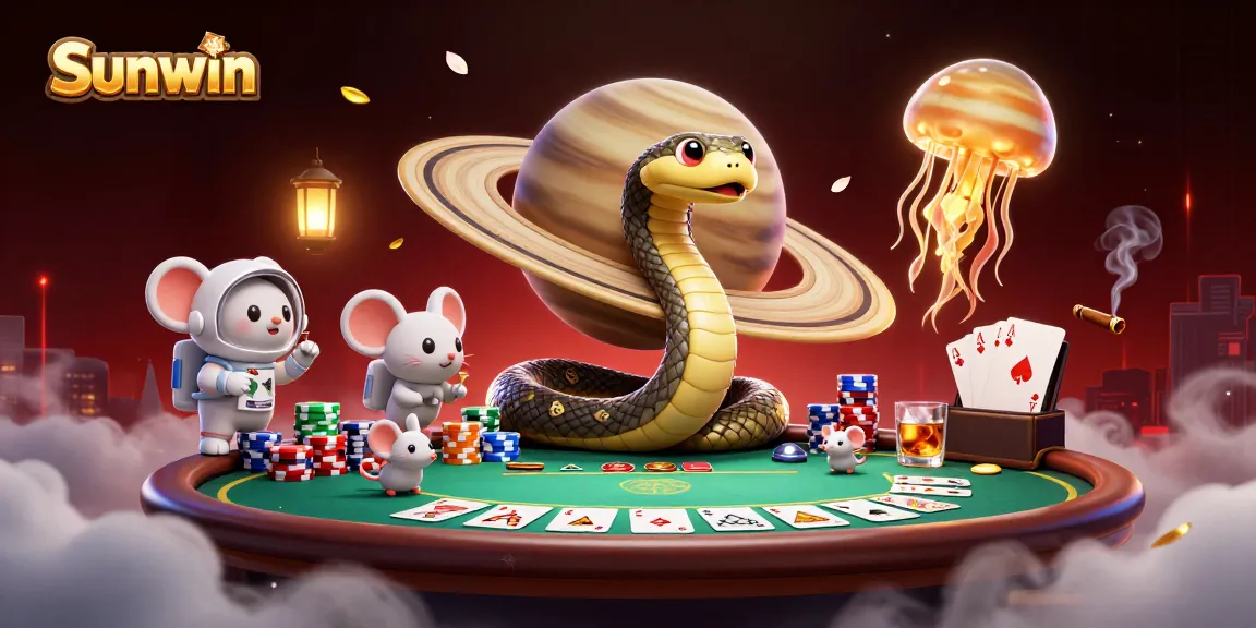 Experience thrilling bets at Sunwin with a 3D cosmic casino adventure.