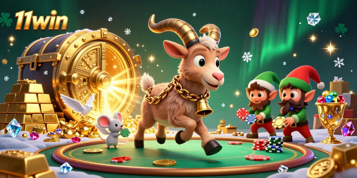 Join the festive fun at 11win casino as Krampus and friends entertain while stealing chips!