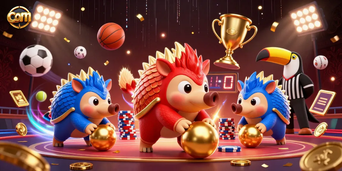 Engage in thrilling sports betting action on com with rival pangolins and dynamic game elements.